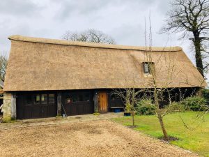 Reed roof thatching example